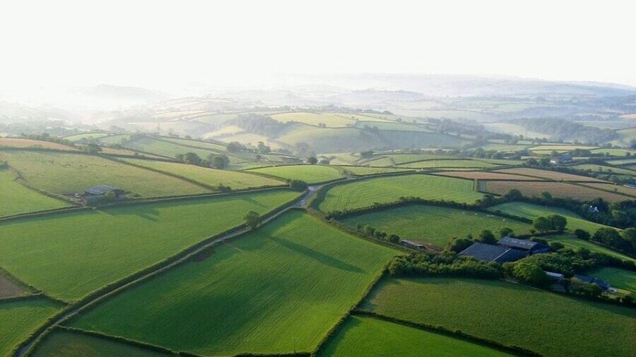 landscape, aerial, view, fields, countryside, rolling hills, farms, land, green, borders, lush, panorama, devon, green border, rolling hills, rolling hills, devon, devon, devon, devon, devon